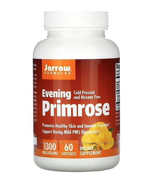 Jarrow Formulas Evening Primrose 1300 mg, 60 caps Примула вечірня