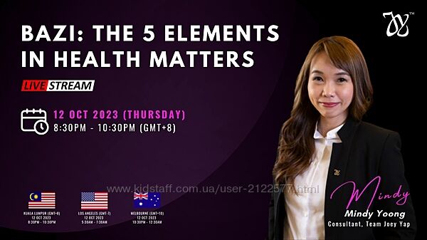Joey Yap Academy Mindy Yoong - Бацзы 5 элементов в вопросах здоровья 2023