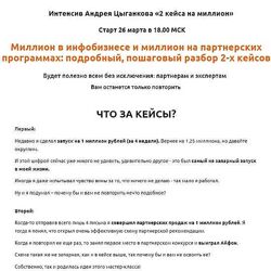 Андрей Цыганков Мини-видеокурс 2 кейса на миллион