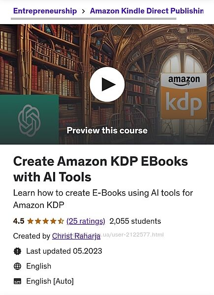 Christ Raharja Создавайте электронные книги Amazon KDP с инструментов ИИ