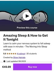 Оливер Халвиала Udemy Получите лучший сон каждую ночь 2023