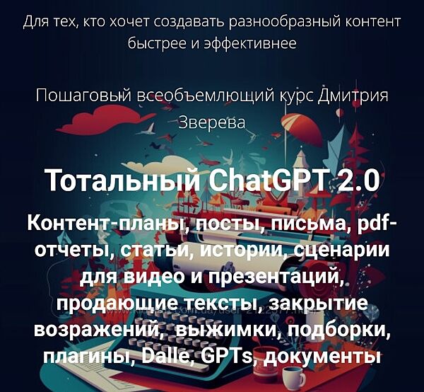 Дмитрий Зверев Тотальный ChatGPT 2.0 Тариф Стандарт 2024