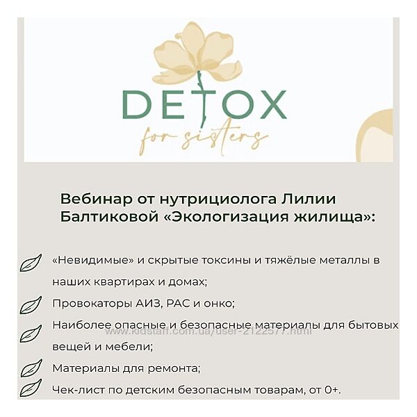 Лилия Балтикова detox4sisters Экологизация жилища 2023