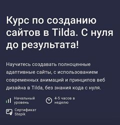 Дмитрий Фокеев  Создание сайтов и веб дизайн в Tilda С нуля до результата