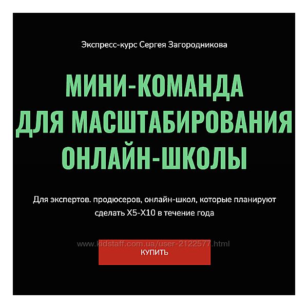 Сергей Загородников Мини-команда для масштабирования онлайн-школы 2023