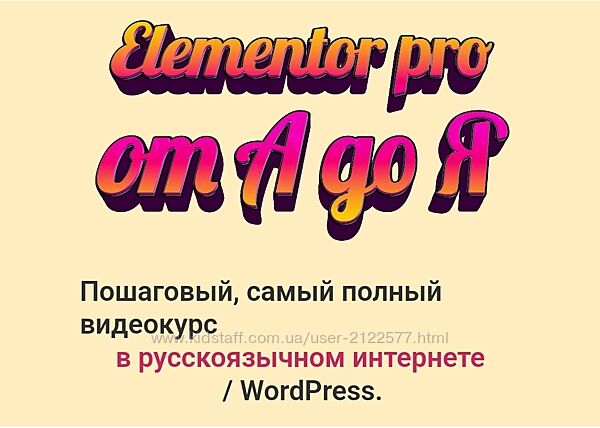 Федор Васильев Elementor PRO от А до Я
