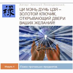 Алексей Левандовский Ци Мень Поиск пропавших предметов и пропавших животных
