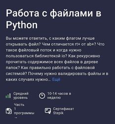Антон Щербак Stepik Работа с файлами в Python 2024