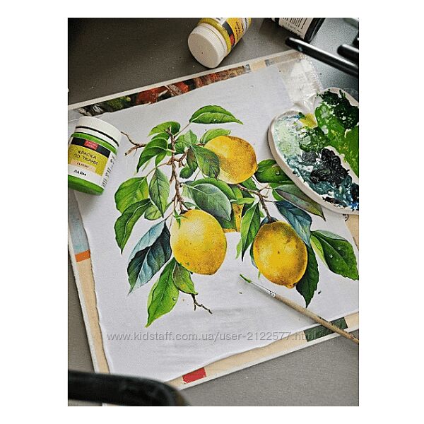Даша Лисенкова Роспись по ткани Пионы , протея , лимоны , лев. Март 2024