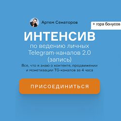 Артем Сенаторов Интенсив по ведению личных Telegram-каналов 2.0 2024
