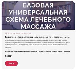 Антон Епифанов Базовая универсальная схема лечебного массажа 2024