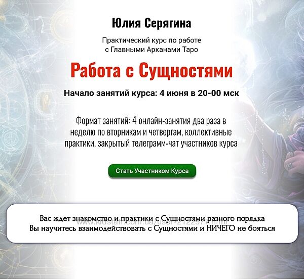 Юлия Серягина Работа с Сущностями 2024