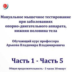 Владимир Арьков Мануальное мышечное тестирование при реабилитации