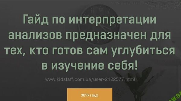 Анна Тищенко Гайд Расшифровка анализов