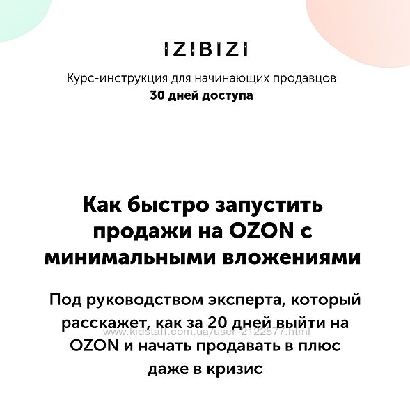 Мари Лейкина Как быстро запустить продажи на OZON c минимальными вложениями