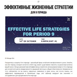 Joey Yap Academy Эффективные жизненные стратегии для 9 периода 2024