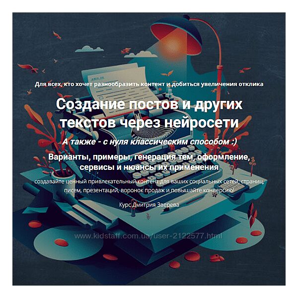 Дмитрий Зверев Курс созданию постов и иного контента через нейросети 2024