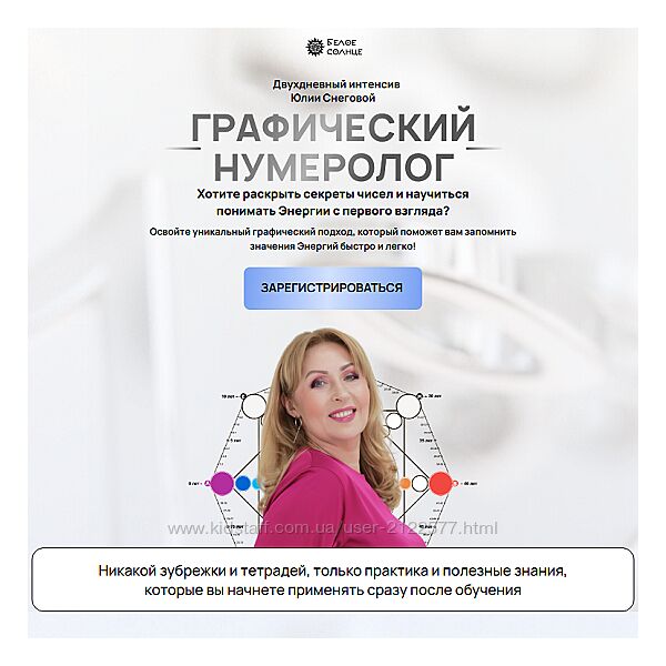 Юлия Снеговая Графический нумеролог 2024 Белое солнце