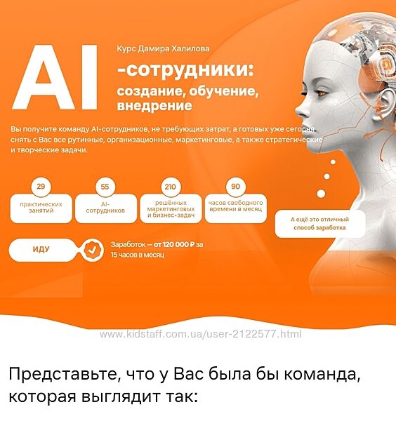 Дамир Халилов AI-сотрудники - создание, обучение, внедрение. Тариф Premium