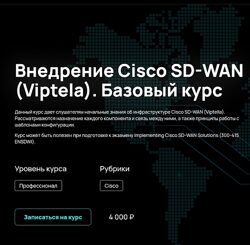 Алексей Гусев Внедрение Cisco SD-WAN Viptela . Базовый курс NFE 2024
