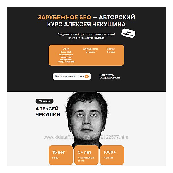 Алексей Чекушин Зарубежное SEO. Тариф Basic 2025