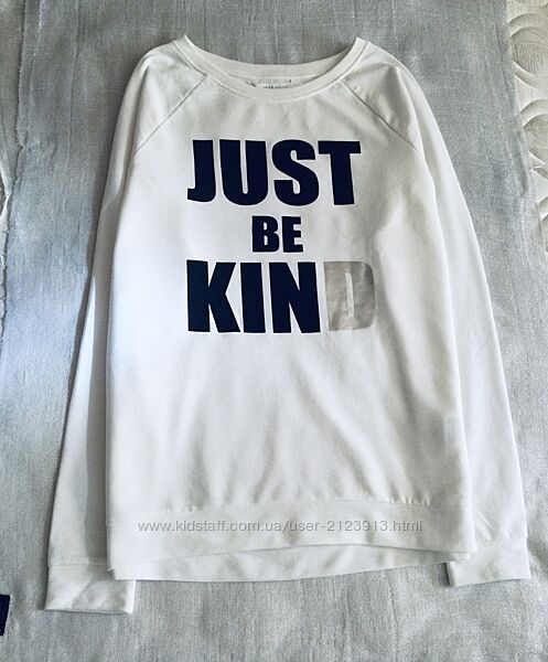 легкий світшот Н&М для дівчинки двонитка всередині, модель 2023 р. прикраше