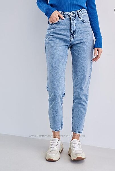 джинсы MOM з завищеною талією та моделюючою кокеткою