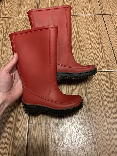 Резинові сапожки гумові чоботи червоні розмір 6 резиновые сапоги 