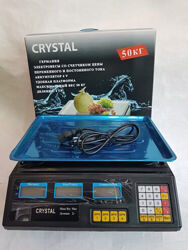 Торговые Весы электронные с калькулятором Crystal 50 kg 6V 