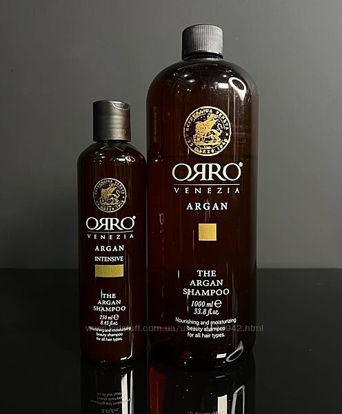 Живильний шампунь з олією арган ORRO VENEZIA ARGAN 