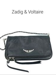 Кожаные женская сумка клатч Zadig & Voltaire Оригинал