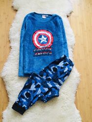 9-10 років, Marvel пухнаста флісова піжама Captain America. мякенька, піжа