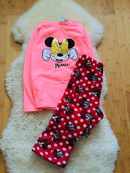 9-10 років 140 зріст Disney піжама Міні Маус, флісовий реглан з Міні і бант