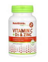 Vitamin C D3 Zinc, NutriBiotic, 100 капсул