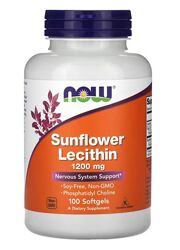 Подсолнечный Лецитин 1200mg Now food, 100 капсул