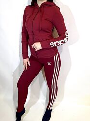 Костюм спортивний adidas оригінал в бордовому кольорі 