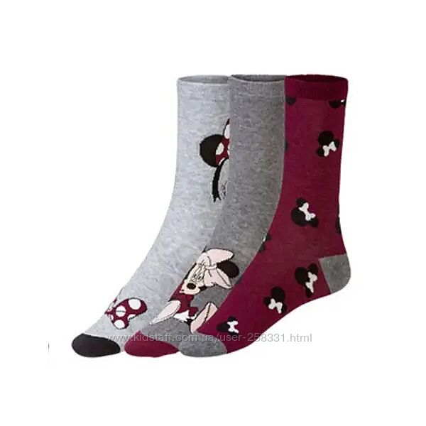 Комплект женских носков из 3 пар, размер 39-42, цвет серый, бордовый