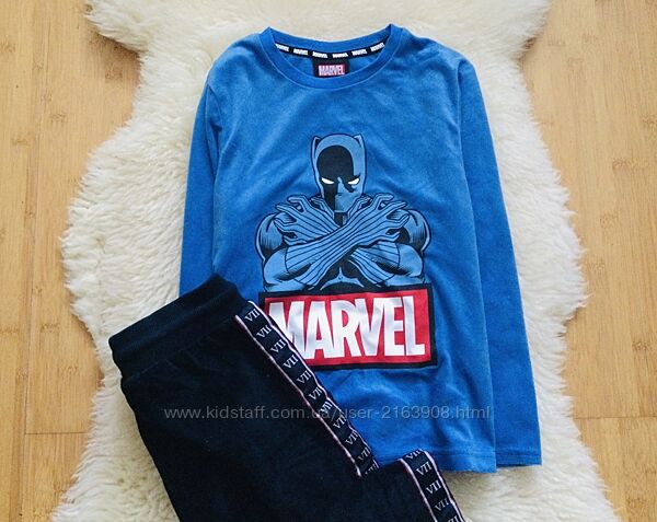 7-8 років, 128 зріст Primark велюрова піжама Marvel. тепла, мякенька, штан