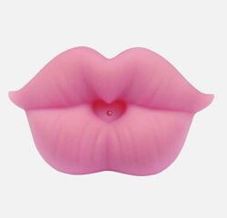 Силіконова соска-пустушка ортодонтична губи для новонароджених Рожева