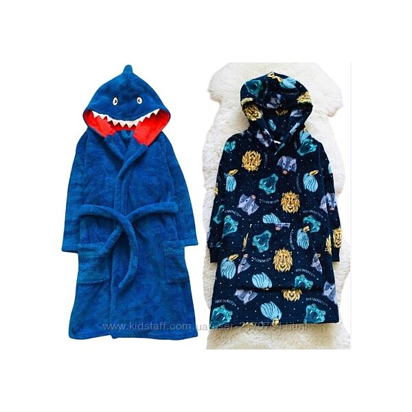 7-8 рок  Marks&Spencer Harry Potter і Акула. халат. теплий флісовий з капюш