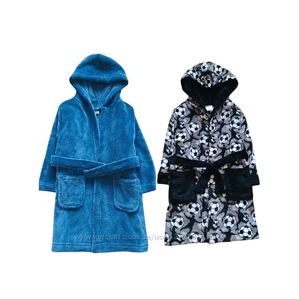 3-4 рок. , Bluezoo пухнастий флісовий, махровий халат  Є капюшон. банний, те