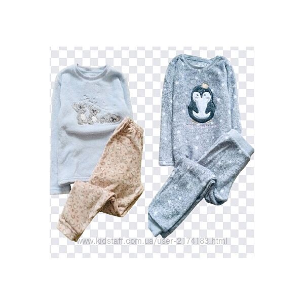 6-7 рок. , 116-122 зріст TU флісова піжама з Коалою та Пінгвіном тепла, мяк
