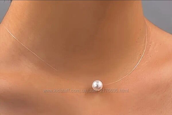 Намисто невидимка з перлиною