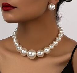 Комплект з великими перлами