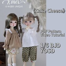 Викрійка комплекту одягу для ляльок BJD 1/6