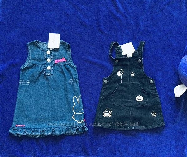 1-2 рок Disney, джинсовий сарафан, cotton, новий з бірками. шлейки регулюют