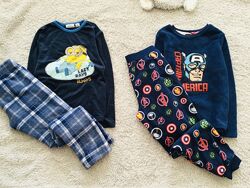 8-9 р. , Disney. Marvel флісова піжама з Покемоном і Капітаном Америки. тепл