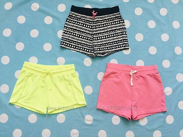 8-9 рок. George. F&F. шорти, натуральні бавовняні. 100 Cotton стан нових Р