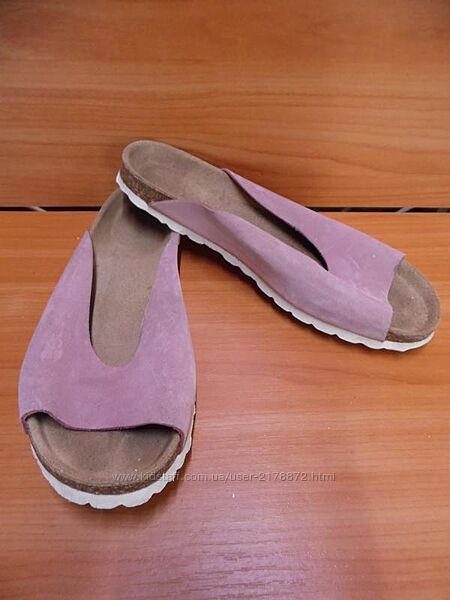 натуральна замшеві шльопанці як тапочки, 38 р. , надзвичайно зручні, як нові