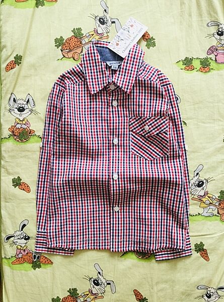 5-6 рок. , 116 зріст Сорочка Bienzoe. довгий рукав, який можна підстібнути н